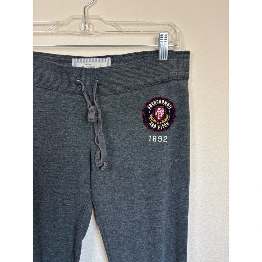 Vintage Y2K Abercrombie & Fitch Joggers Womens Sz M Crest Logo Sweatpants Soft